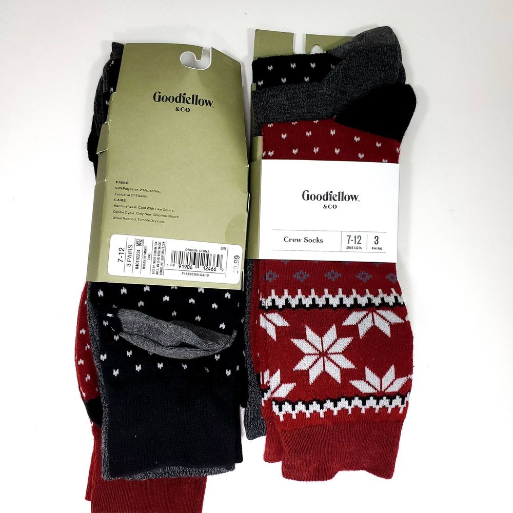 Lot of 2 Goodfellow & Co Men's 3pk Crew Socks - Picture 4 of 6
